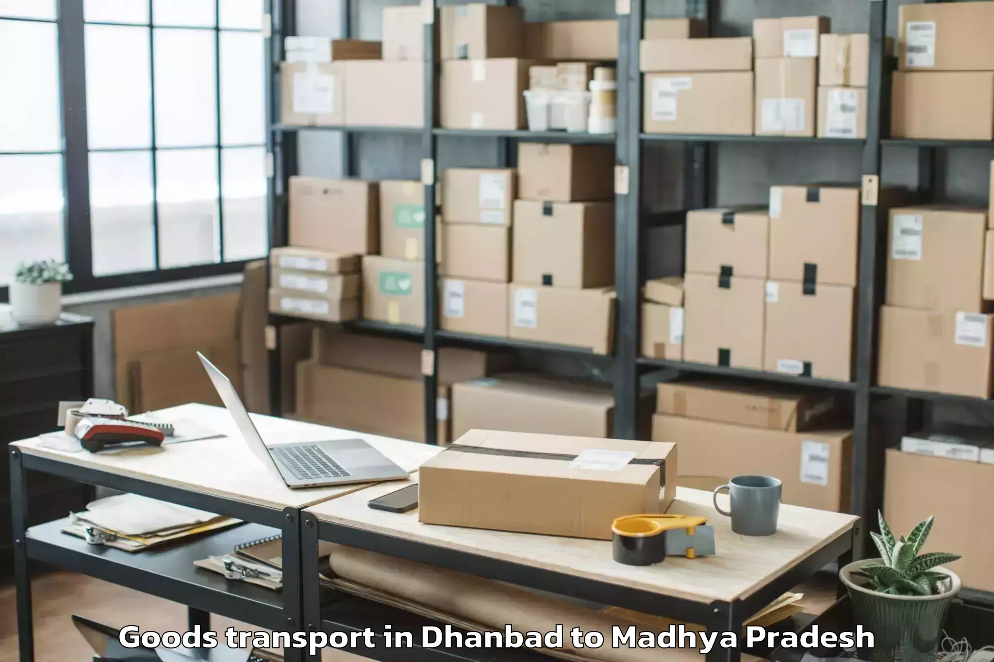 Hassle-Free Dhanbad to Dhar Goods Transport